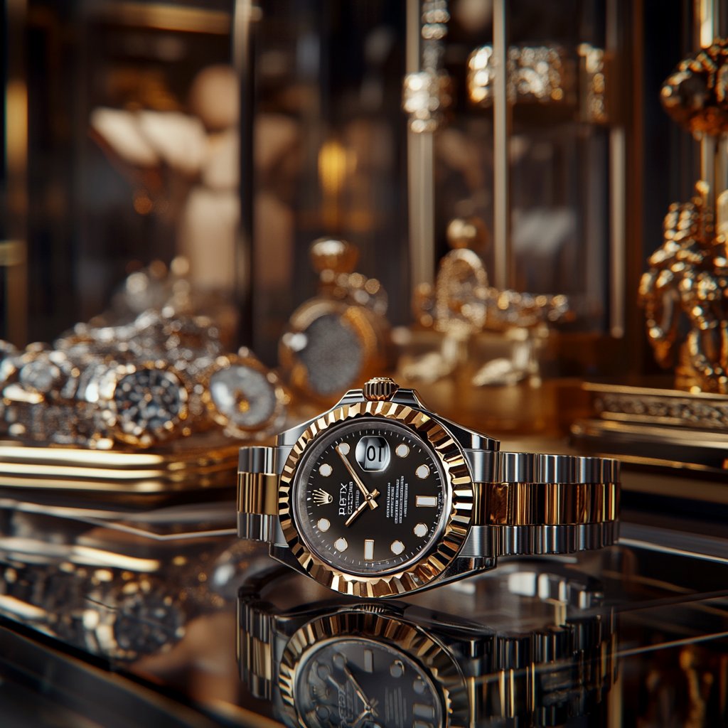 In this image you can see very nice watches and jewelry that is high-end and pieces that would make a statement when worn with the proper attire.